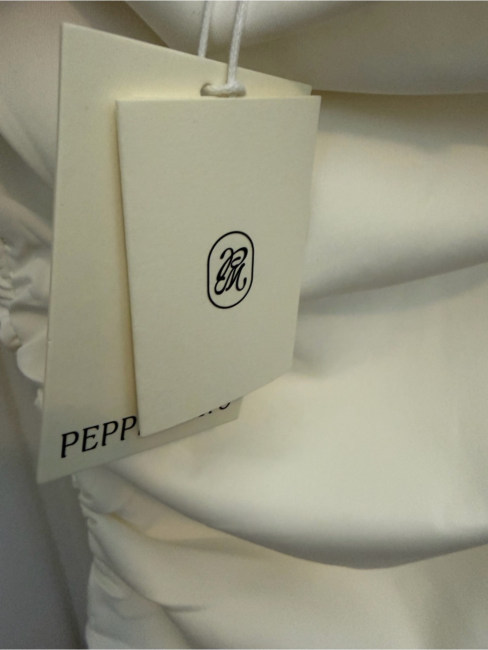 Peppermayo Off-Shoulder White Bodycon Mini Dress - Picture 4 of 4